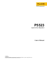 Fluke P5523 User Manual preview