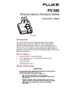 Preview for 1 page of Fluke PV350 Instruction Sheet