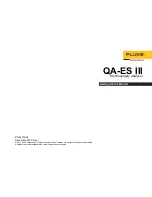 Fluke QA-ES III Getting Started Manual предпросмотр