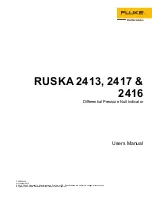 Предварительный просмотр 1 страницы Fluke RUSKA 2413 User Manual