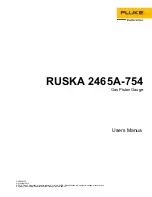 Preview for 1 page of Fluke RUSKA 2465A-754 User Manual