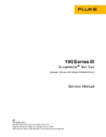 Предварительный просмотр 1 страницы Fluke ScopeMeter 190 Series III Service Manual