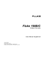 Предварительный просмотр 1 страницы Fluke ScopeMeter 190B Series User Manual