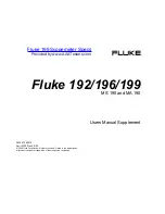 Fluke ScopeMeter 192 User'S Manual Supplement предпросмотр