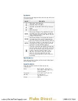 Предварительный просмотр 3 страницы Fluke TP1000 Safety Information