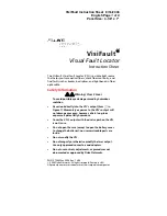 Fluke VisiFault Visual Fault Locator Instruction Sheet preview