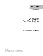 Fluke VT Plus HF Operator'S Manual preview