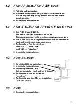 Предварительный просмотр 11 страницы Flux F 424 Operating Instructions Manual