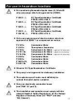 Предварительный просмотр 13 страницы Flux F 424 Operating Instructions Manual