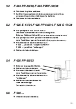 Предварительный просмотр 31 страницы Flux F 424 Operating Instructions Manual