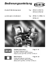 Flux RFM 10 Operating Instructions Manual предпросмотр