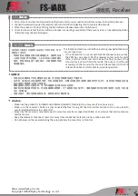 Preview for 2 page of Fly Sky FS-iA8X Quick Start Manual