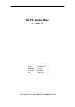 FLY DS 110 Service Manual preview