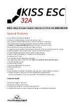 Preview for 1 page of Flyduino KISS 32A ESC Manual