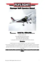 Flylight Airsports Skyranger Swift Operator'S Manual preview