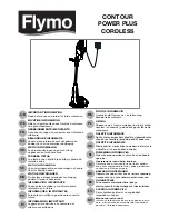 Flymo CONTOUR POWER PLUS CORDLESS CCT25 Important Information Manual preview