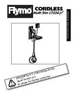 Flymo Cordless Multi-Trim CT250 Plus Instruction Manual preview