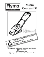 Flymo MICRO COMPACT 30 Operator'S Manual предпросмотр