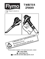 Flymo TWISTER 2700XV Original Instructions Manual preview