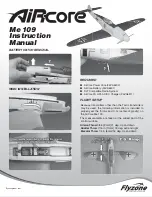 Flyzone AIRcore Me 109 Instruction Manual preview