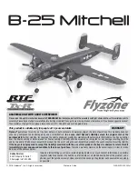 Flyzone B-25 mitchell User Manual предпросмотр