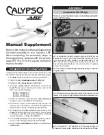 Flyzone Calypso ARF Manual Supplement preview