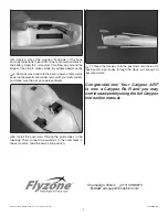 Предварительный просмотр 4 страницы Flyzone Calypso ARF Manual Supplement