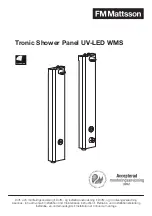 FM Mattsson Tronic Shower Panel UV-LED WMS 9502-0100 Manual предпросмотр