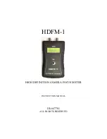 Preview for 1 page of FM Systems HDFM-1 Instruction Manual