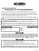 Предварительный просмотр 1 страницы FMF Factory 4.1C Installation Manual