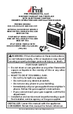 FMI BBM-36N-tKA Owners Manual And Installation Manual preview