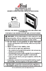 Preview for 1 page of FMI (C)TC36P series Owner'S Manual And Installation Instructions