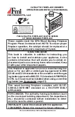 FMI CCAT36 Series Owner'S Operation And Installation Manual предпросмотр