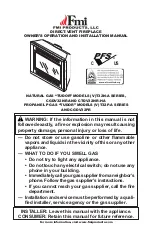 Preview for 1 page of FMI CGDV32NR Owner'S Operation And Installation Manual