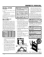 Предварительный просмотр 9 страницы FMI COMPACT HEAT MAJIC FMH26TN Owner'S Operating And Installation Manual