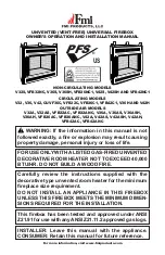 Preview for 1 page of FMI CUVF36C Owners Manual And Installation Manual