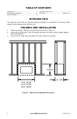 Preview for 2 page of FMI DHS-36 Installation Instructions Manual