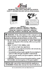 Preview for 1 page of FMI GWRN18C Safety Information And Installation Manual