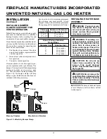 Preview for 10 page of FMI Heat Majic FVF18N Operation And Installation Manual