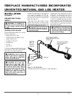 Предварительный просмотр 12 страницы FMI Heat Majic FVF18N Operation And Installation Manual