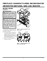 Предварительный просмотр 14 страницы FMI Heat Majic FVF18N Operation And Installation Manual