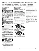 Preview for 16 page of FMI Heat Majic FVF18N Operation And Installation Manual