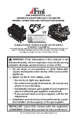 Preview for 1 page of FMI LTF18-MM Owner'S Operation And Installation Manual