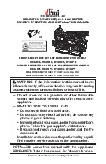 Preview for 1 page of FMI MF42INR Owner'S Operation And Installation Manual