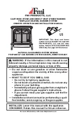 FMI Natural Gas Burner System SDVBND Owner'S Operation And Installation Manual preview