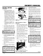 Preview for 9 page of FMI NLRUV32 Owner'S Operation And Installation Manual