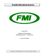 Preview for 1 page of FMI PTW72 Manual