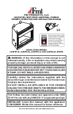 FMI (V)BFBF36 series Owner'S Operation And Installation Manual preview