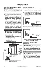 Preview for 12 page of FMI Vantage Hearth BG18NT Owner'S Operation And Installation Manual