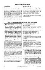 Preview for 6 page of FMI Vantage Hearth BG18NV Owner'S Operation And Installation Manual